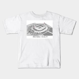 Drawing of Allianz Stadium @ Juventus FC Kids T-Shirt